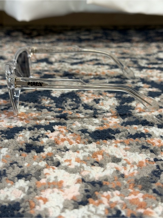 Quay Australia ‘Hardware Mini’ Unisex Polarized Sunglasses in “Clear / Smoke” main image 10